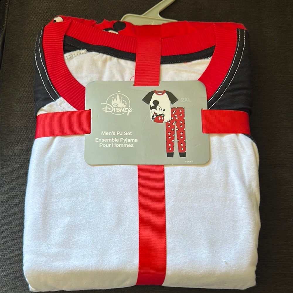 Disney Men's Red and Black Pajama Set